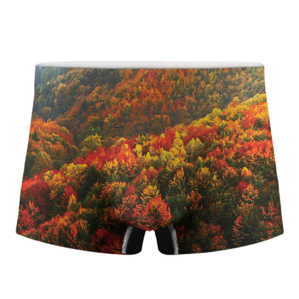 Autumn Mountain Print Men's Boxer Briefs