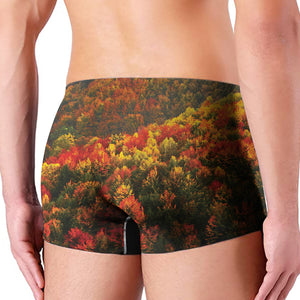 Autumn Mountain Print Men's Boxer Briefs