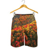 Autumn Mountain Print Men's Shorts