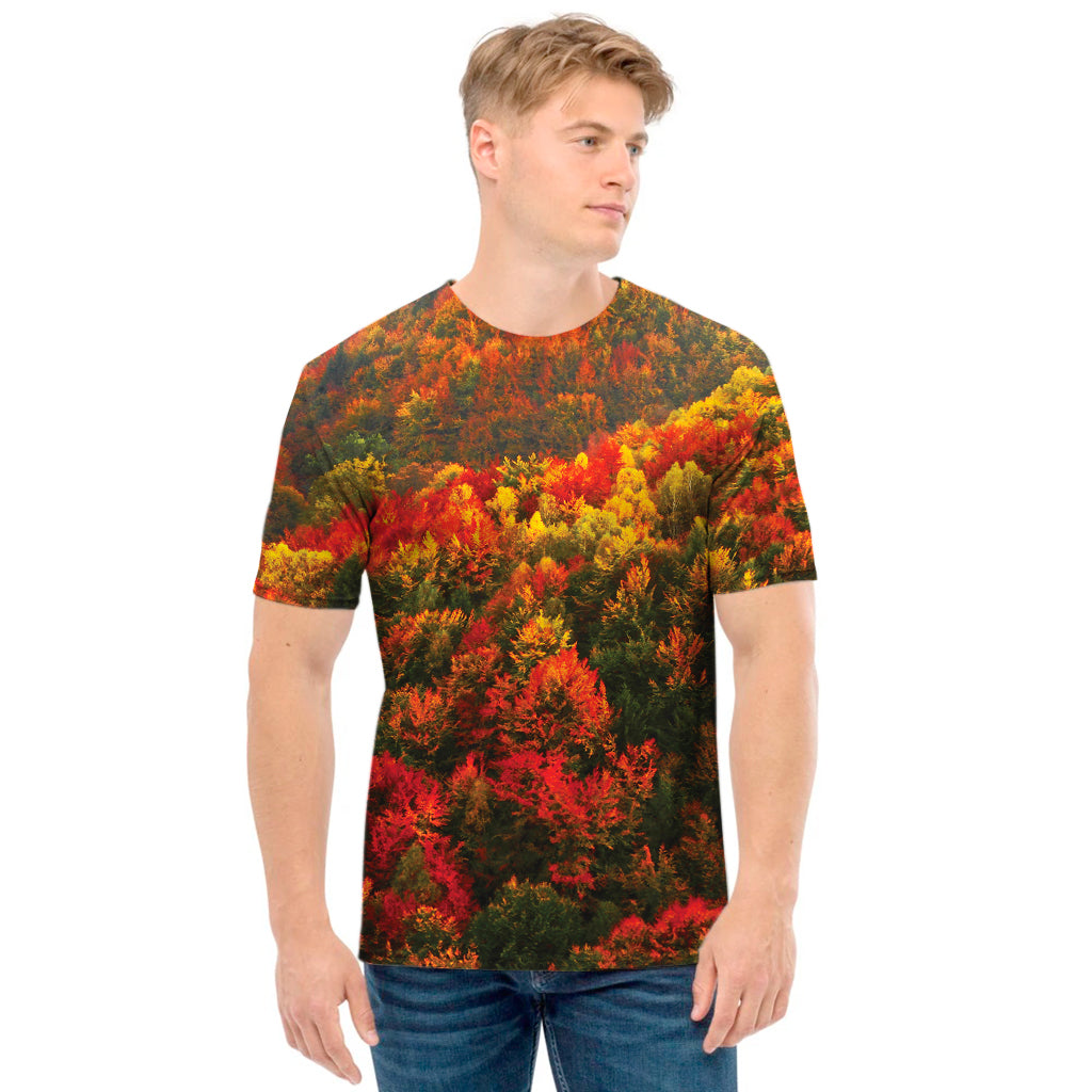 Autumn Mountain Print Men's T-Shirt