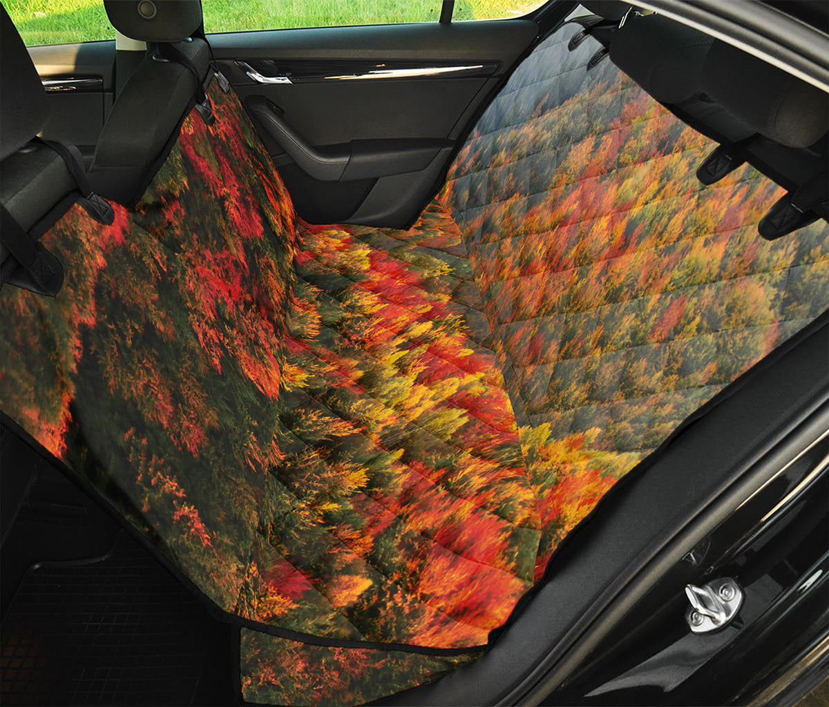 Autumn Mountain Print Pet Car Back Seat Cover