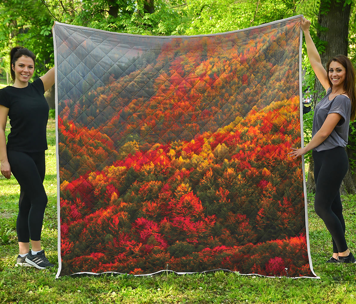 Autumn Mountain Print Quilt