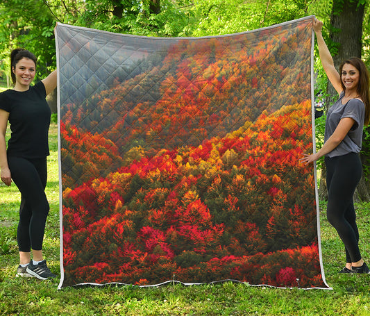 Autumn Mountain Print Quilt