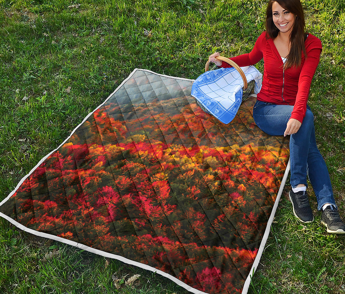 Autumn Mountain Print Quilt
