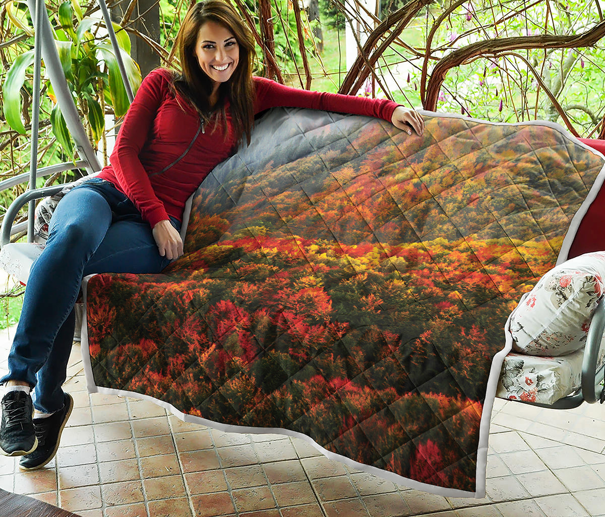 Autumn Mountain Print Quilt