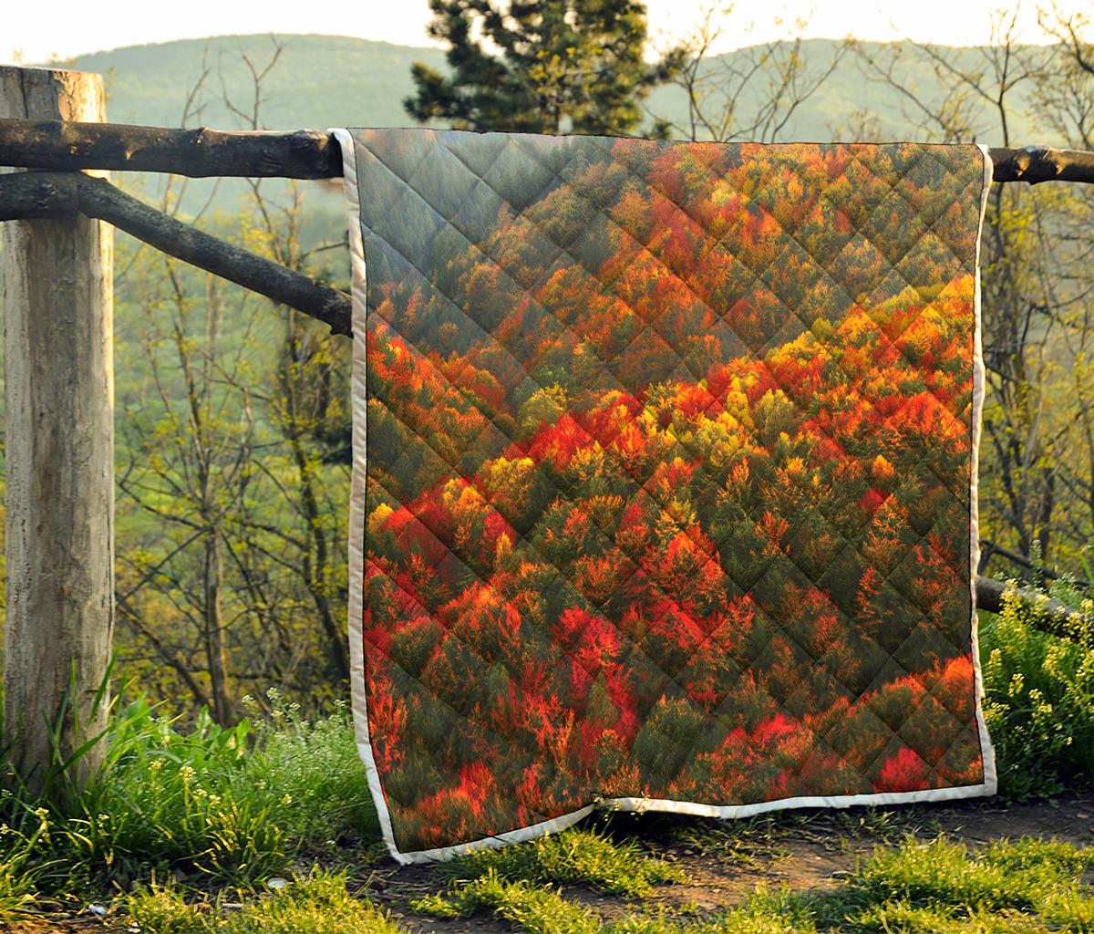 Autumn Mountain Print Quilt