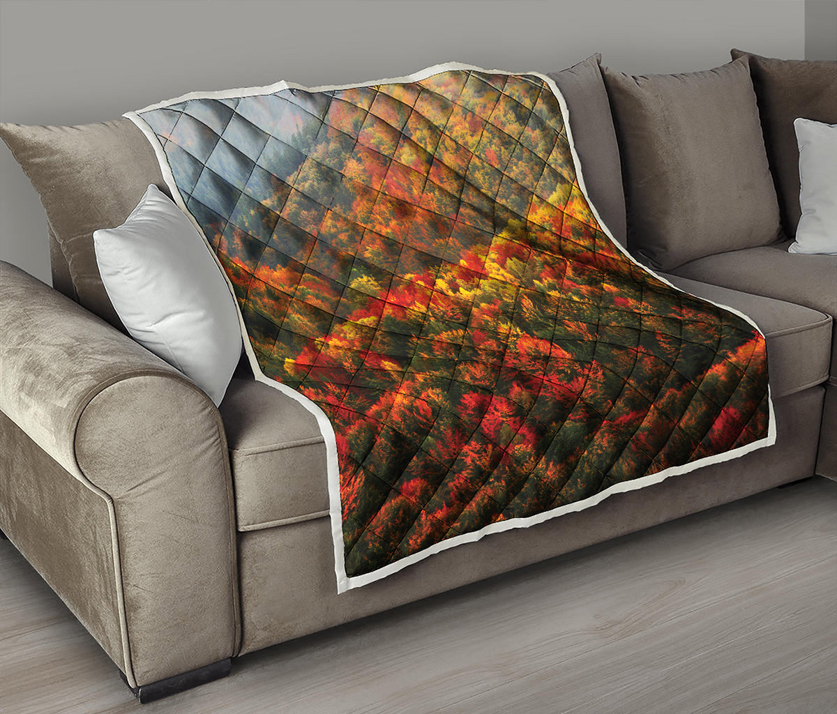 Autumn Mountain Print Quilt