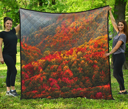Autumn Mountain Print Quilt