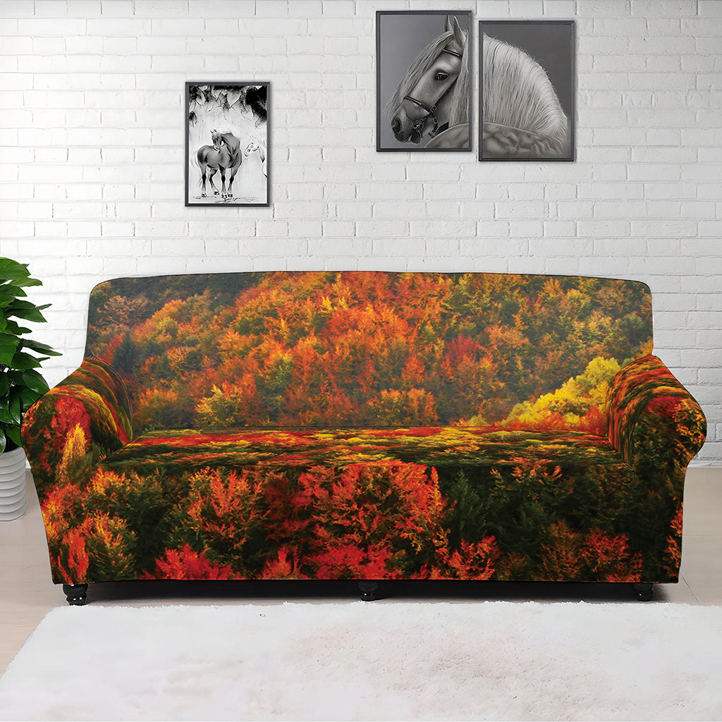 Autumn Mountain Print Sofa Cover
