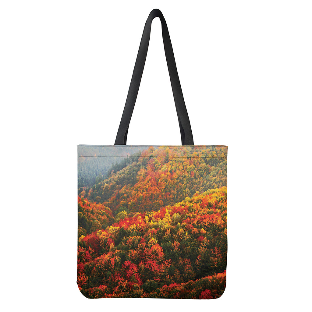 Autumn Mountain Print Tote Bag