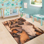 Autumn Oak leaf Print Area Rug