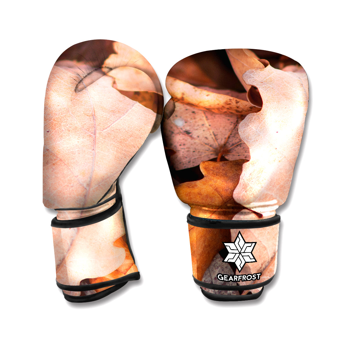 Autumn Oak leaf Print Boxing Gloves