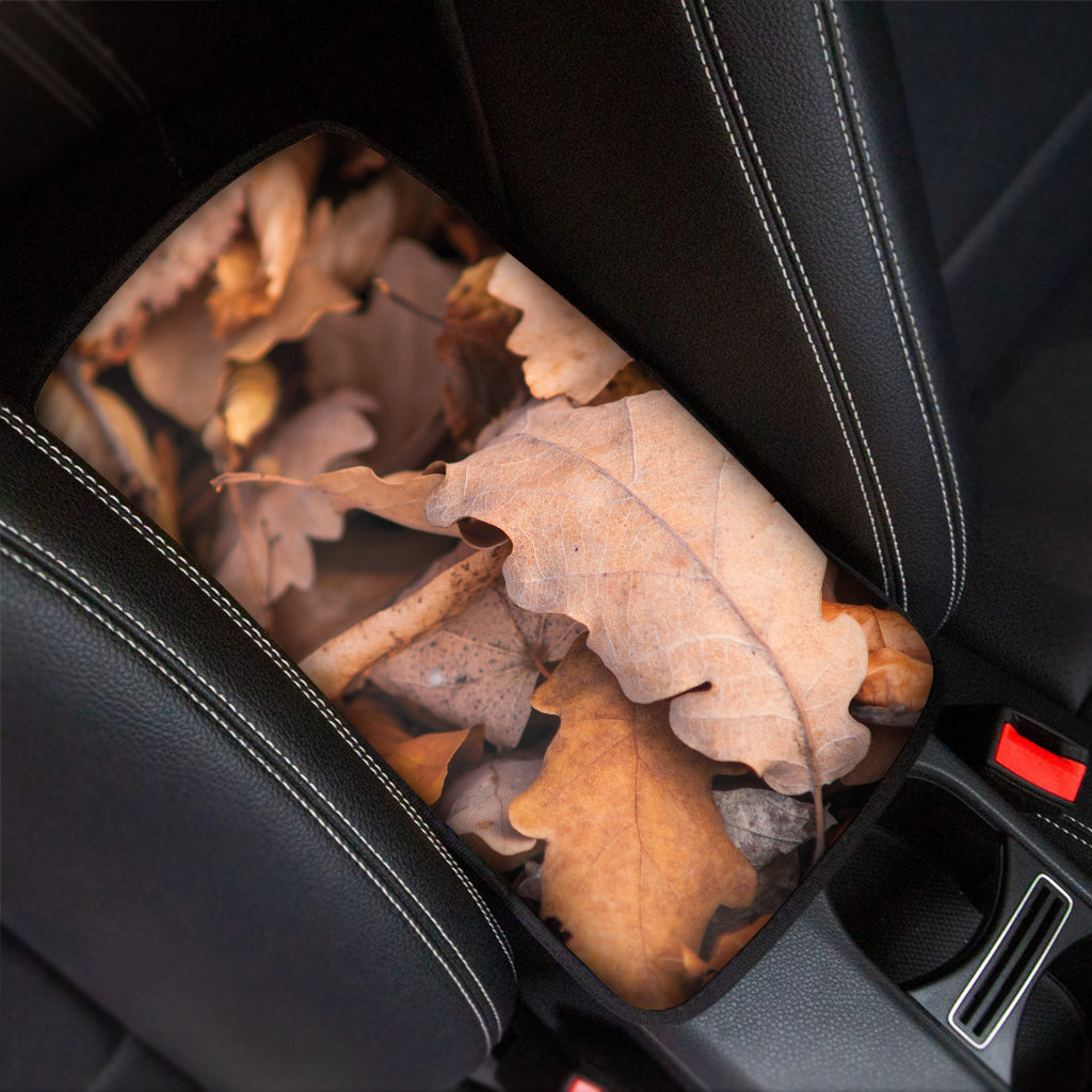 Autumn Oak leaf Print Car Center Console Cover