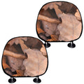 Autumn Oak leaf Print Car Headrest Covers