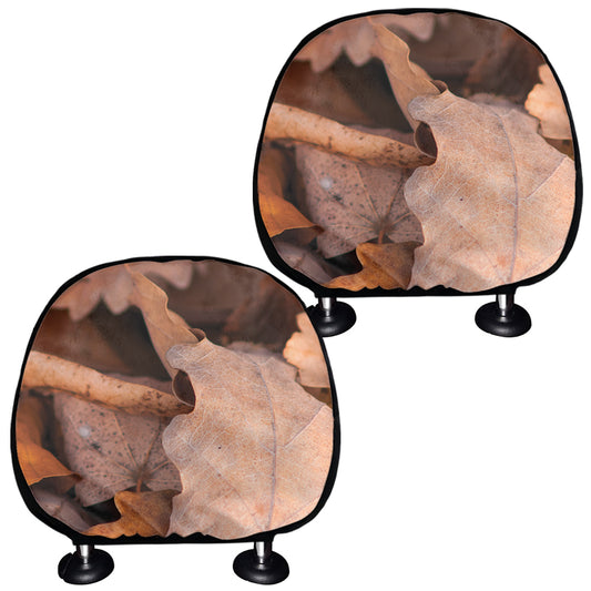 Autumn Oak leaf Print Car Headrest Covers