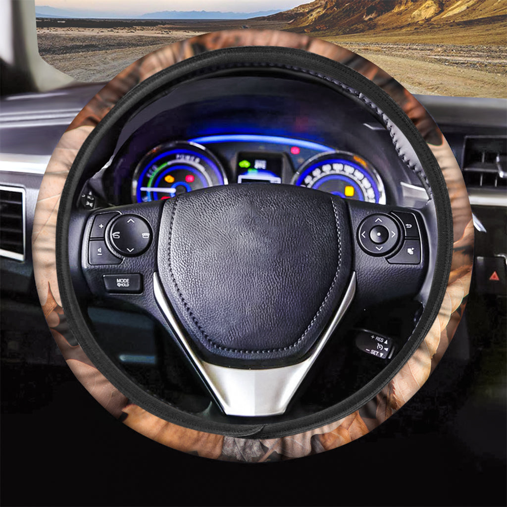 Autumn Oak leaf Print Car Steering Wheel Cover