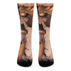 Autumn Oak leaf Print Crew Socks