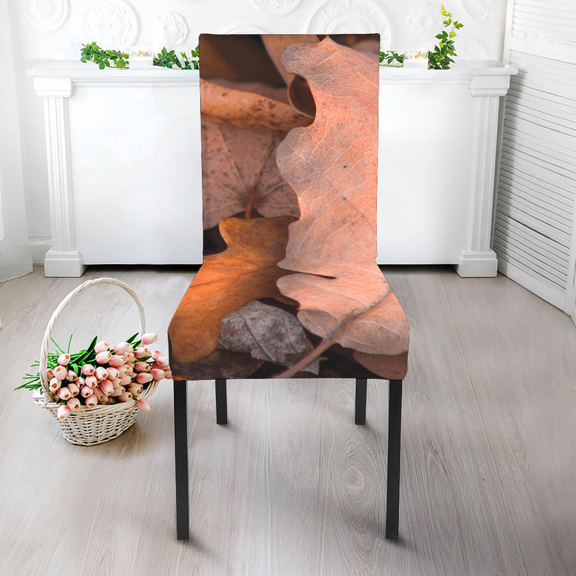 Autumn Oak leaf Print Dining Chair Slipcover