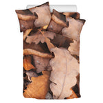 Autumn Oak leaf Print Duvet Cover Bedding Set
