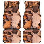 Autumn Oak leaf Print Front and Back Car Floor Mats