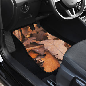 Autumn Oak leaf Print Front and Back Car Floor Mats