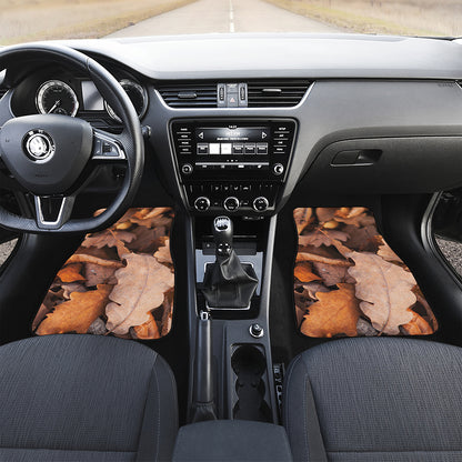 Autumn Oak leaf Print Front Car Floor Mats