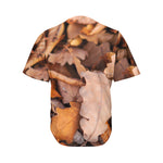 Autumn Oak leaf Print Men's Baseball Jersey