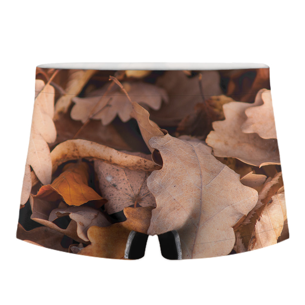 Autumn Oak leaf Print Men's Boxer Briefs