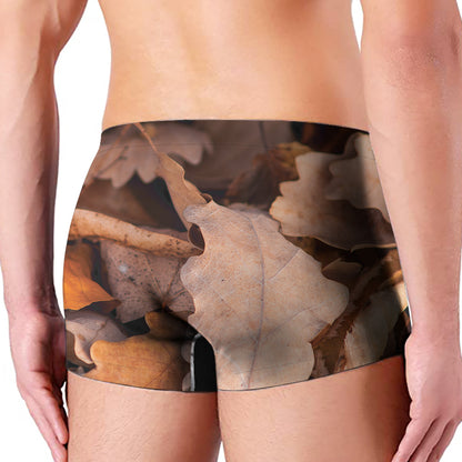 Autumn Oak leaf Print Men's Boxer Briefs