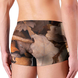 Autumn Oak leaf Print Men's Boxer Briefs