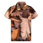 Autumn Oak leaf Print Men's Short Sleeve Shirt