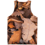 Autumn Oak leaf Print Men's Tank Top