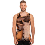 Autumn Oak leaf Print Men's Tank Top