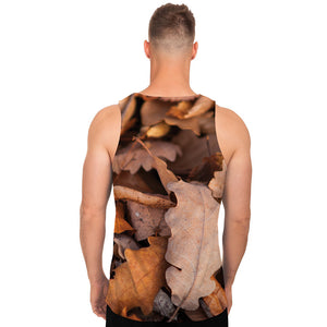 Autumn Oak leaf Print Men's Tank Top