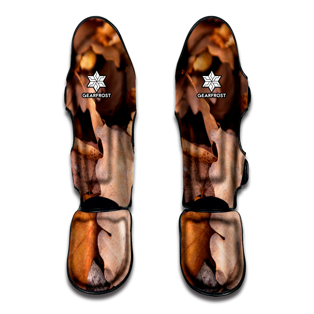Autumn Oak leaf Print Muay Thai Shin Guard