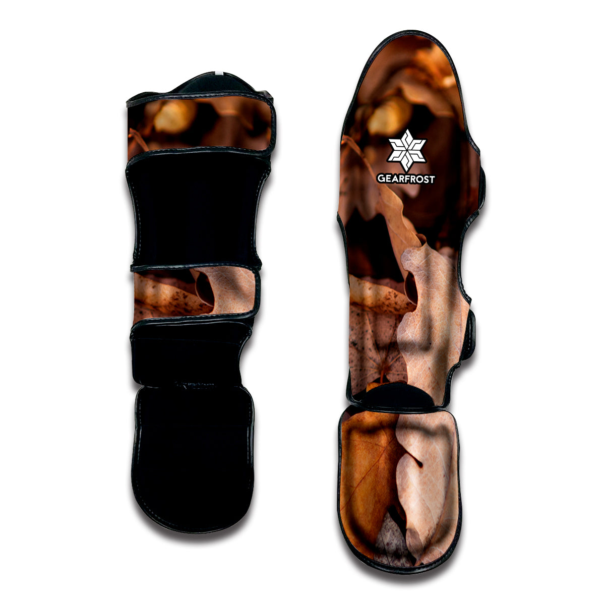 Autumn Oak leaf Print Muay Thai Shin Guard