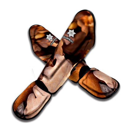 Autumn Oak leaf Print Muay Thai Shin Guard