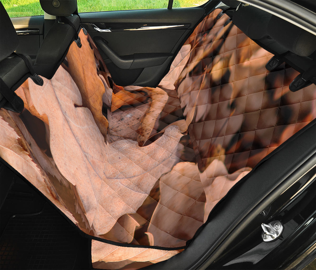 Autumn Oak leaf Print Pet Car Back Seat Cover