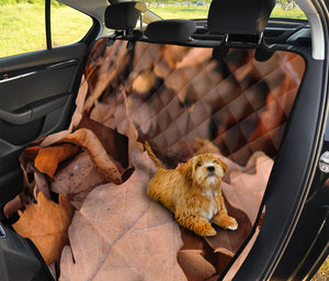 Autumn Oak leaf Print Pet Car Back Seat Cover