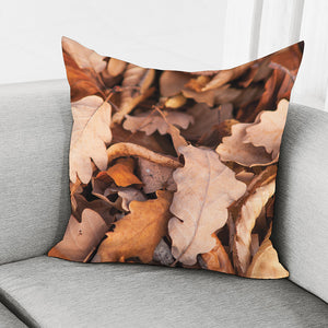 Autumn Oak leaf Print Pillow Cover