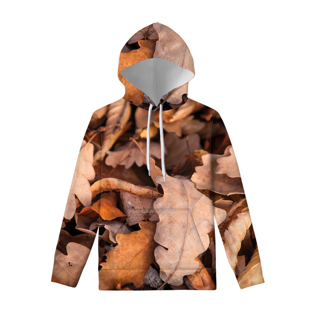 Autumn Oak leaf Print Pullover Hoodie