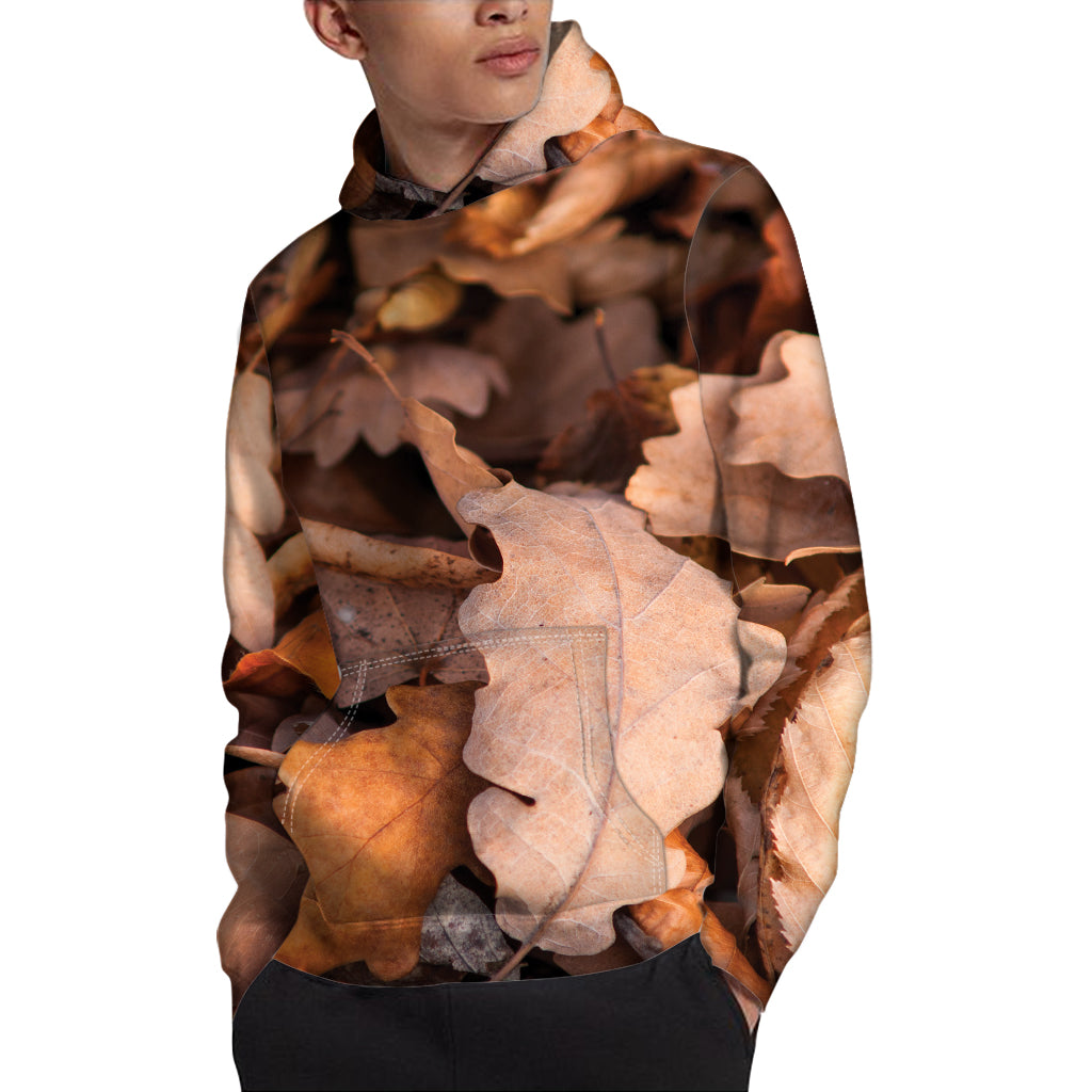 Autumn Oak leaf Print Pullover Hoodie