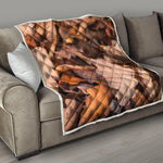 Autumn Oak leaf Print Quilt