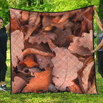 Autumn Oak leaf Print Quilt