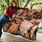 Autumn Oak leaf Print Quilt