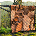 Autumn Oak leaf Print Quilt