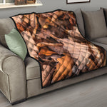 Autumn Oak leaf Print Quilt