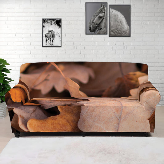 Autumn Oak leaf Print Sofa Cover