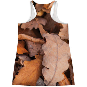 Autumn Oak leaf Print Women's Racerback Tank Top