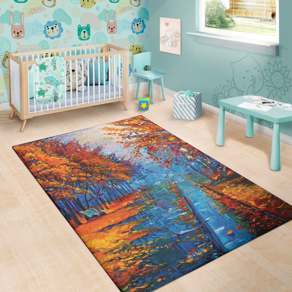 Autumn Painting Print Area Rug